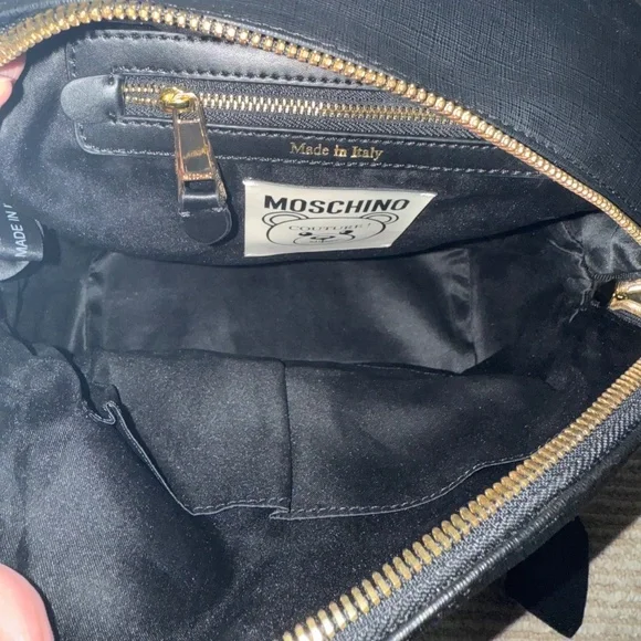 New Moschino Teddy Bear Backpack black medium